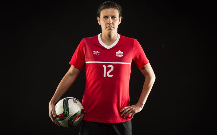Canadian women's soccer national team Captain Christine Sinclair in Santa Monica May 13, 2015.