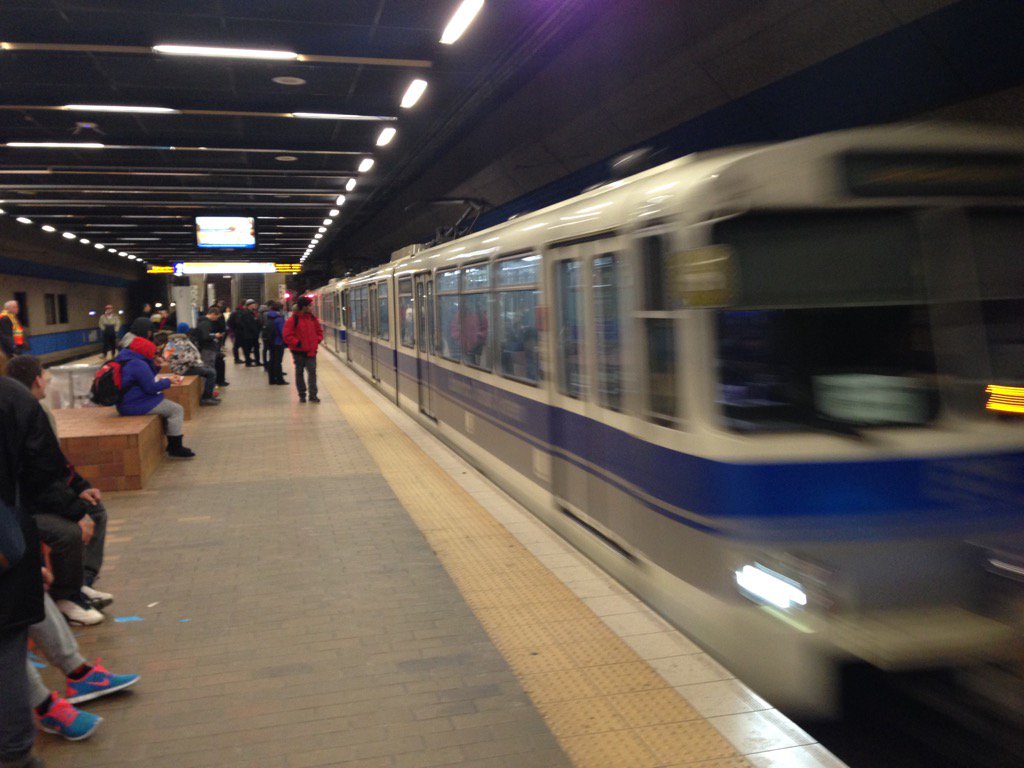 The Churchill LRT Station in downtown Edmonton.