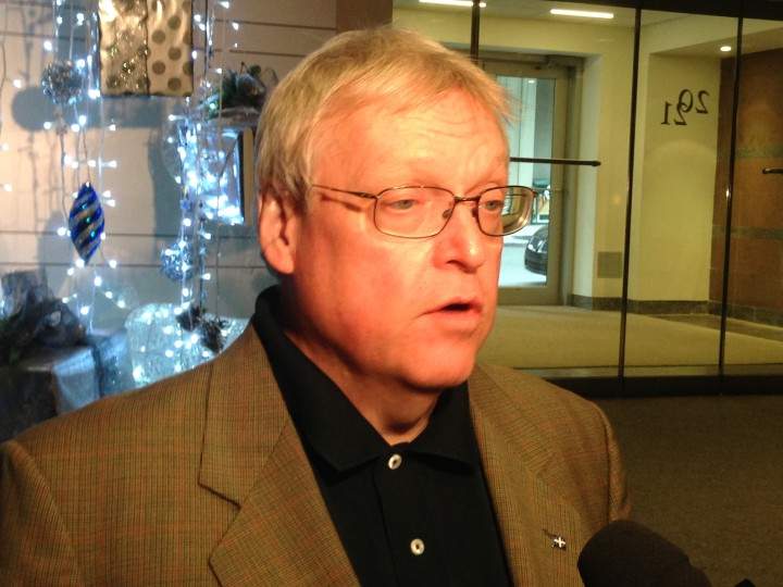 Gaetan Barrette speaks about bed closures at MUHC. Wednesday, December 23, 2015.