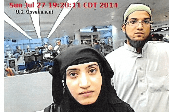 The U.S. Government has released a photo of San Bernardino Suspect Couple Syed Farook and Tashfeen Malik arriving in Chicago in 2014.