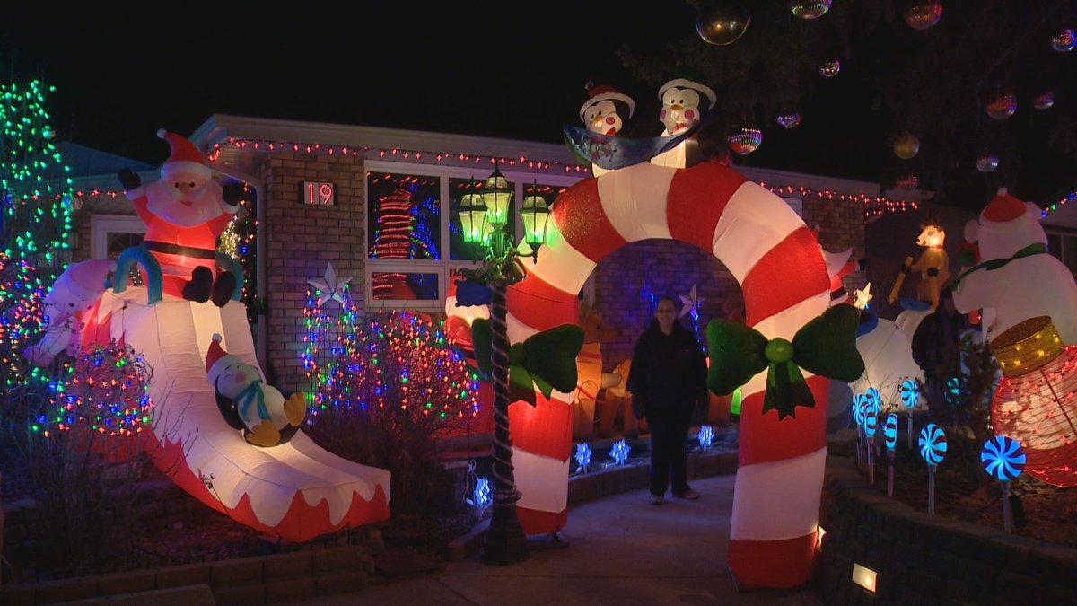 The entrance to the main Candy Cane Lane house at 19 Champ Crescent. 