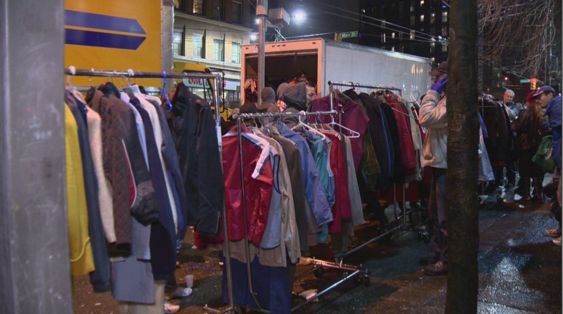 Hundreds of coats given out for free on the Downtown Eastside - image