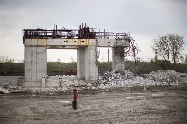 A general view taken on Sunday, May 18, 2014 of remains of the 800-megawatt gas-fired power plant in Mississauga which had it's construction canceled by the then-Liberal Government of Ontario, prior to the provincial general election of 2011.