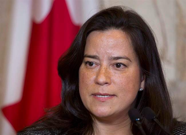 Minister of Justice Jody Wilson-Raybould holds a news conference in Ottawa, Monday, November 16, 2015. 