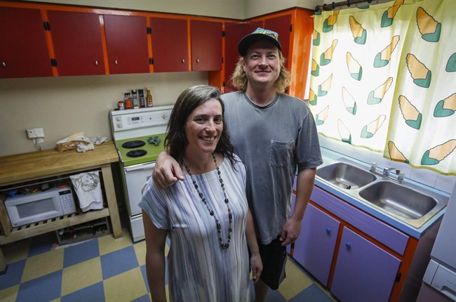 Marcia Andreychuk and Joel Hamilton have turned their kitchen into a look-a-like of the TV show The Simpson's kitchen in Calgary, Alta.