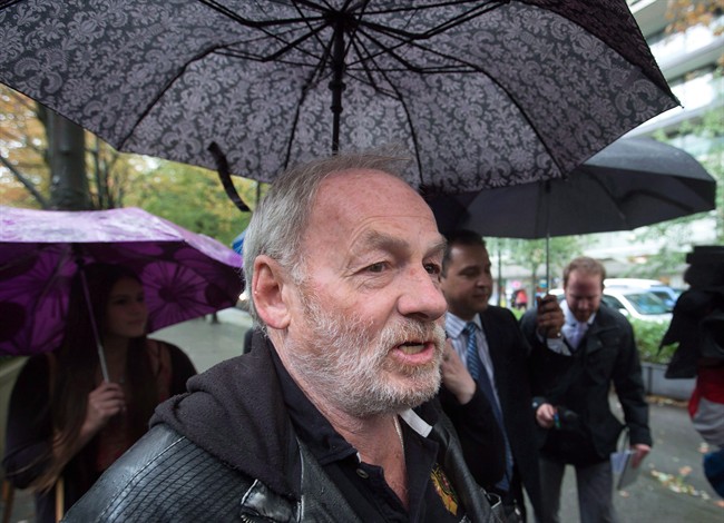 Ivan Henry, who was wrongfully convicted of sexual assault in 1983, leaves B.C. Supreme Court during a lunch break in Vancouver, B.C., on August 31, 2015.  