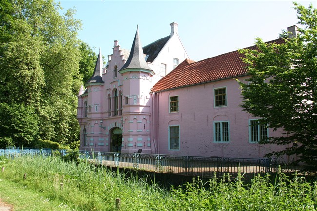 A pink castle in a former theme park in the Netherlands is among the unique places that Europe's so-called property guardians can call home.