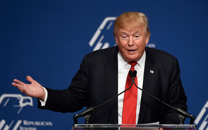 In this Dec. 3, 2015 photo, Republican presidential candidate Donald Trump speaks at the Republican Jewish Coalition Presidential Forum in Washington. 