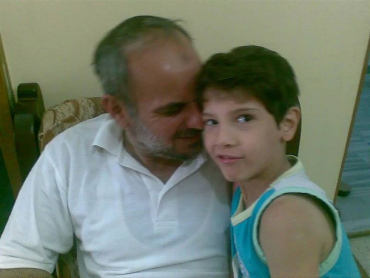 A photo of Dunia’s father and brother in Syria.