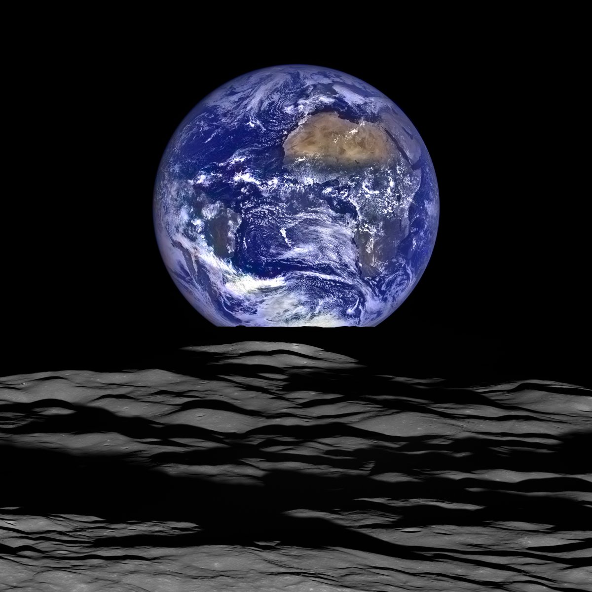 This stunning image was taken by the Lunar Reconnaissance Orbiter 134 km above the moon.