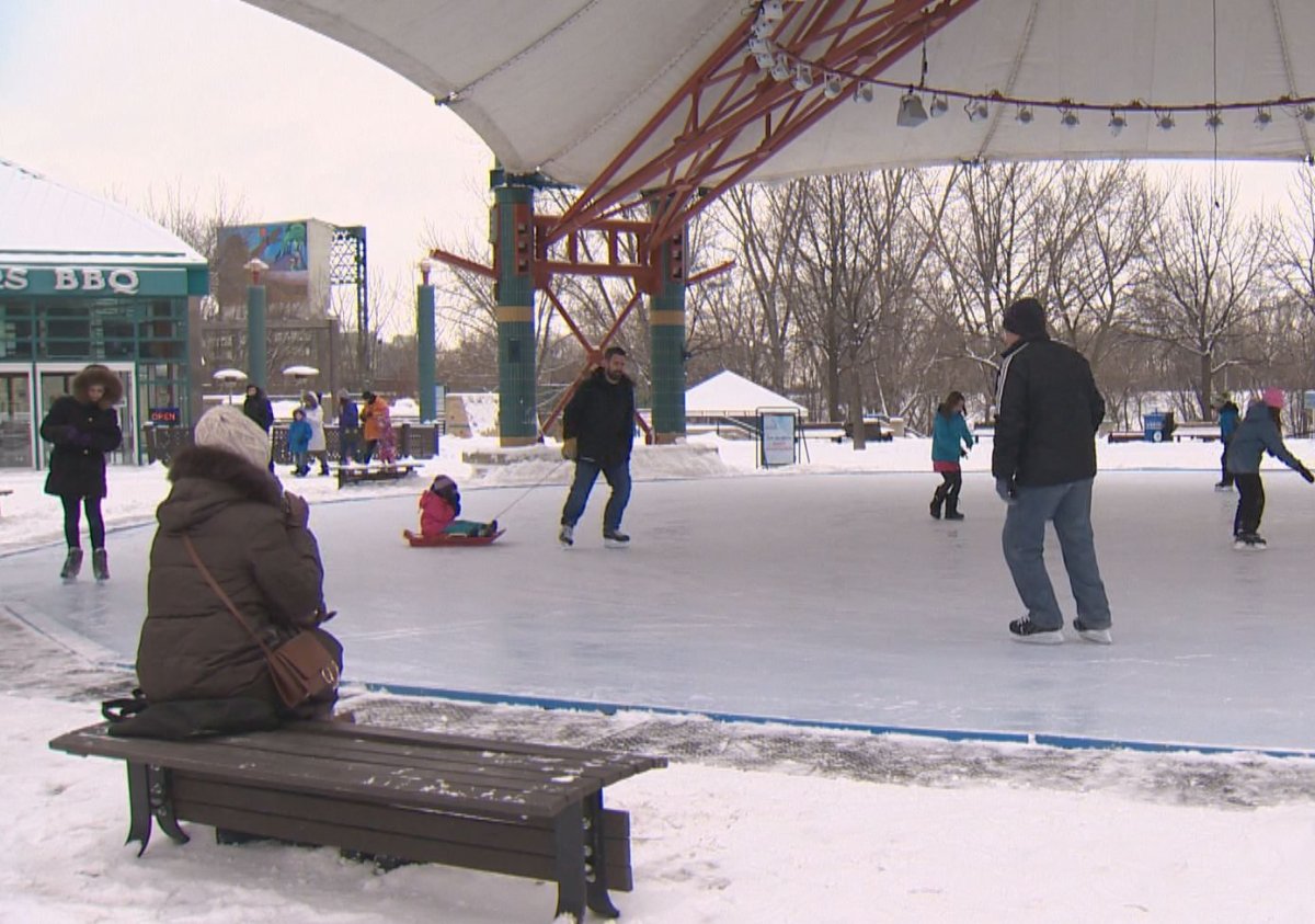 Skating rink open at The Forks - image