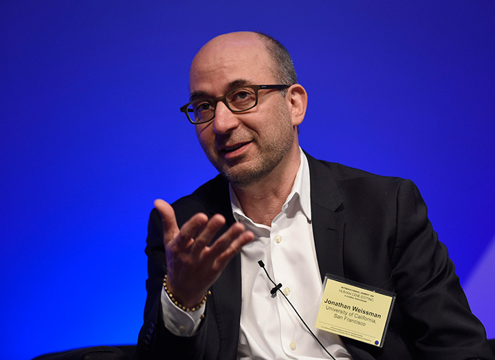  Jonathan Weissman, Ph.D., a professor of cellular and molecular pharmacology at the University of California, San Francisco, participates in a panel discussion at the National Academy of Sciences international summit on the safety and ethics of human gene editing, Tuesday, Dec. 1, 2015, in Washington. 