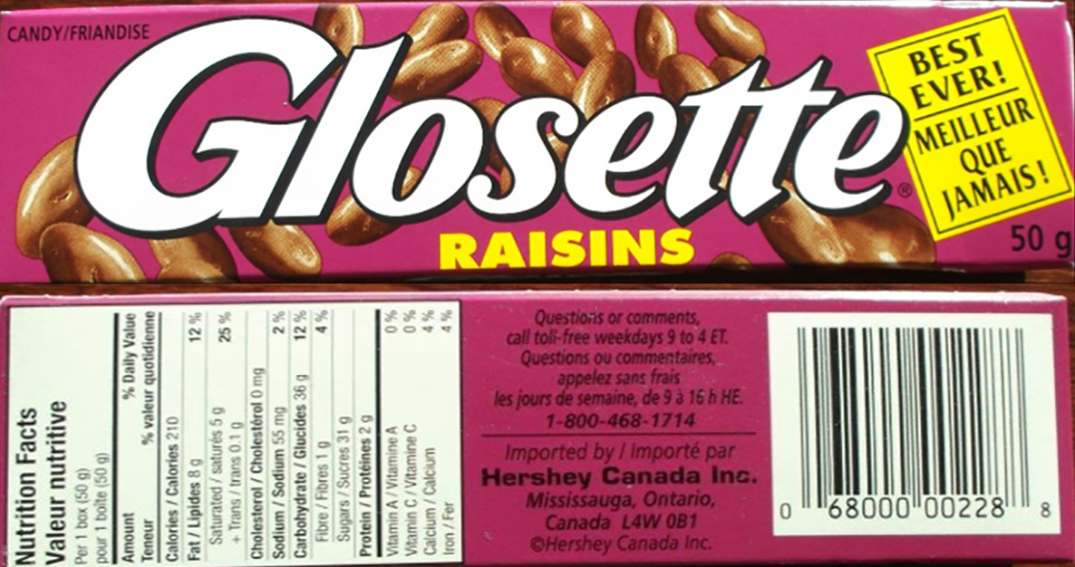 Voluntary recall issued for certain packages of Glossette Raisins - image