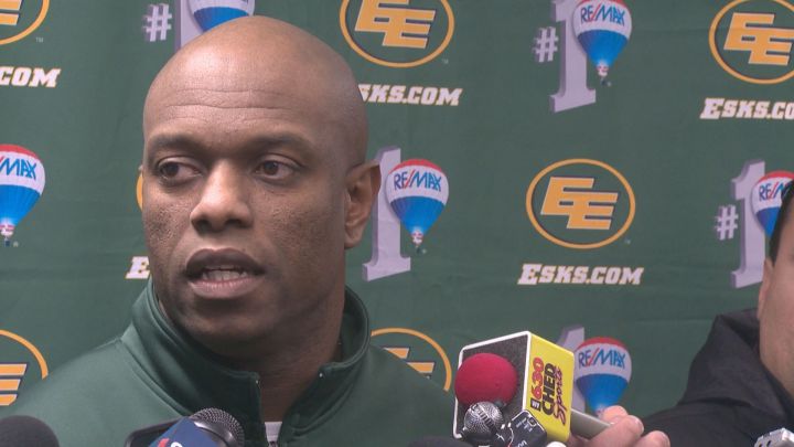 Edmonton Eskimos' GM Ed Hervey addressed the media on Thursday about the team's search for a new head coach.
