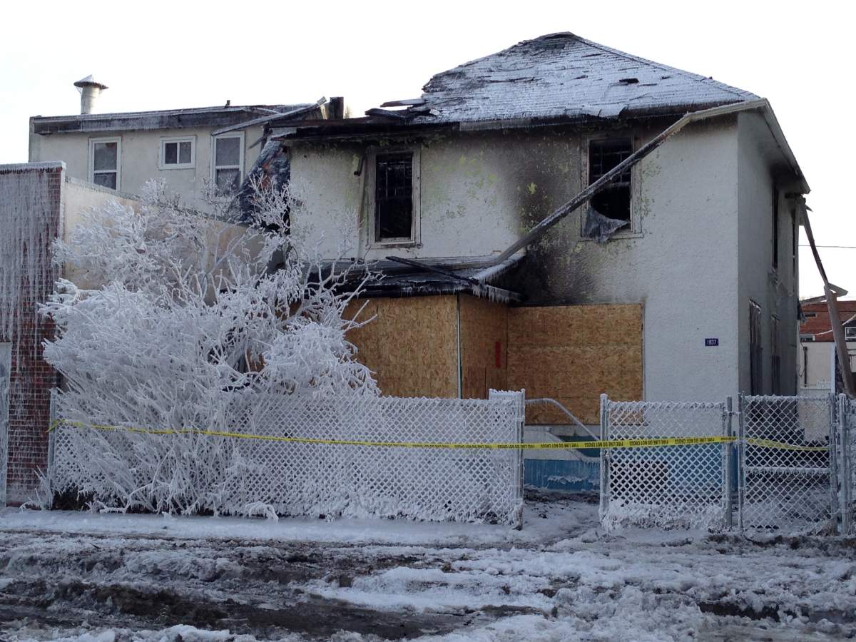Firefighters were called to a burning house at 1837 Osler street just before 1 a.m.