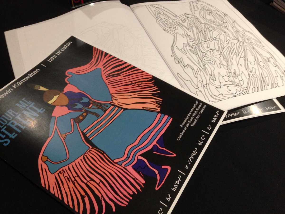 An Indigenous art group has created an adult colouring book. December 13, 2015.