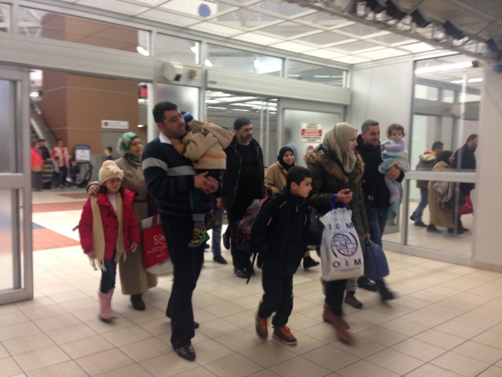 The first group of Syrian refugees arrive in Saskatoon