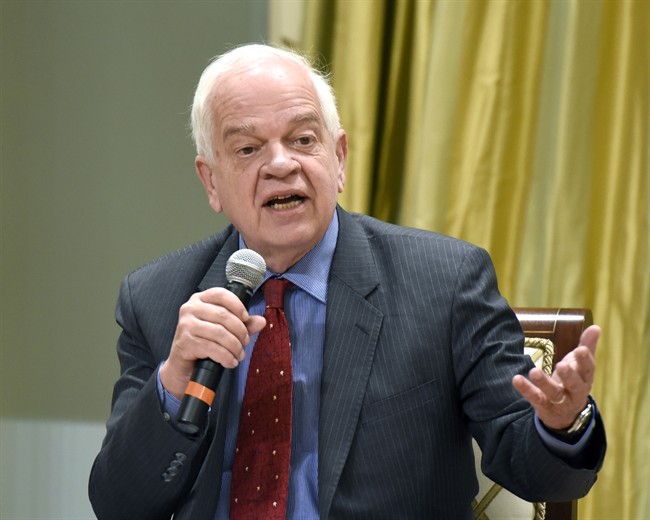 Minister of Immigration, Refugees and Citizenship John McCallum speaks during the Forum on Welcoming Syrian Refugees to Canada at Rideau Hall in Ottawa on Tuesday, Dec. 1, 2015. THE CANADIAN PRESS/Justin Tang.