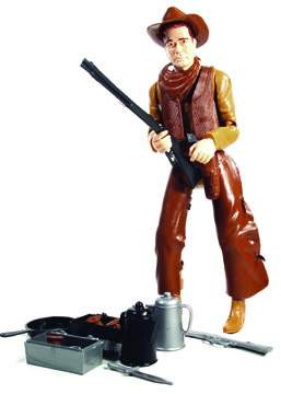 I lost a lot of the parts almost immediately, but they were great for that Christmas morning. Six-shooter, holster, Winchester, horse, a fake campfire which was very realistic for 1970-something. It was great.