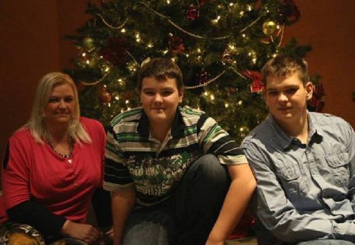 FILE PHOTO: The Juhasz family at the Walnut Grove Lutheran Church in Langley at Christmas in 2014. 