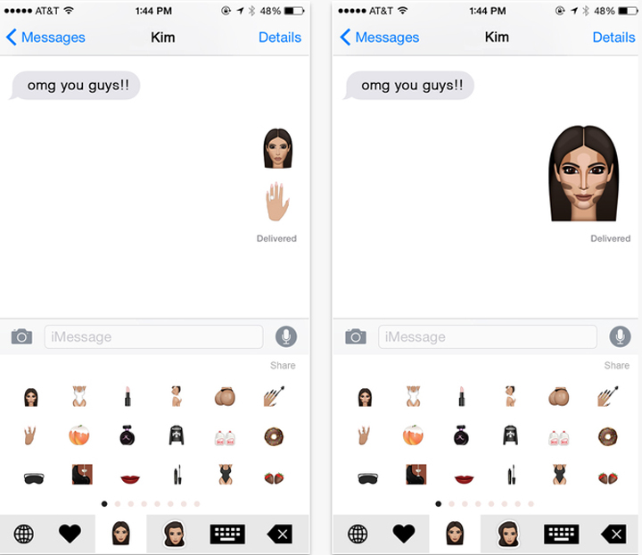 The app, released Monday, features over 250 Kim-oriented emojis, including some of the star’s famous selfie poses (yes, including the infamous “belfie.”) .