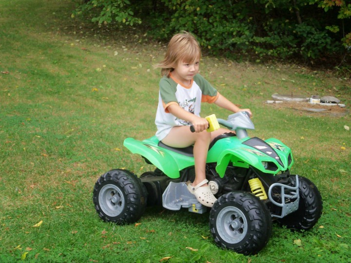 Mathieu on his ATV .
