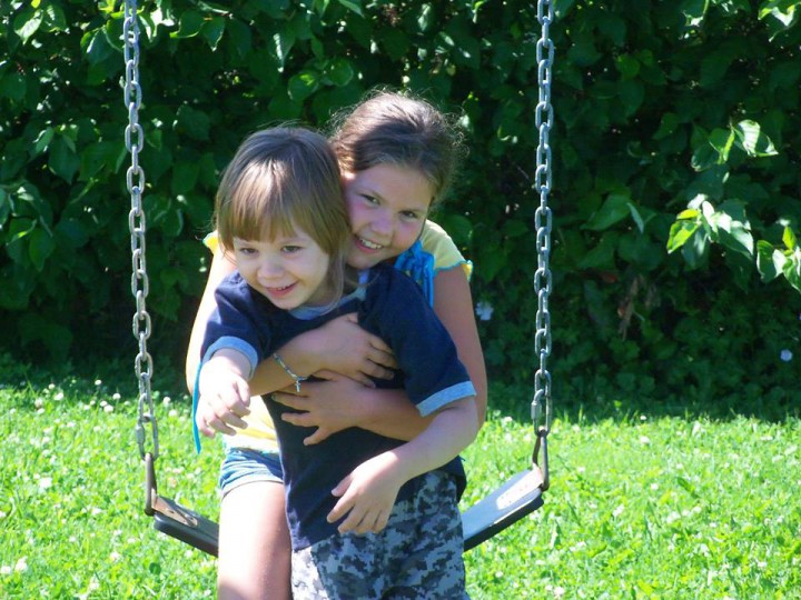 Mathieu and his sister.