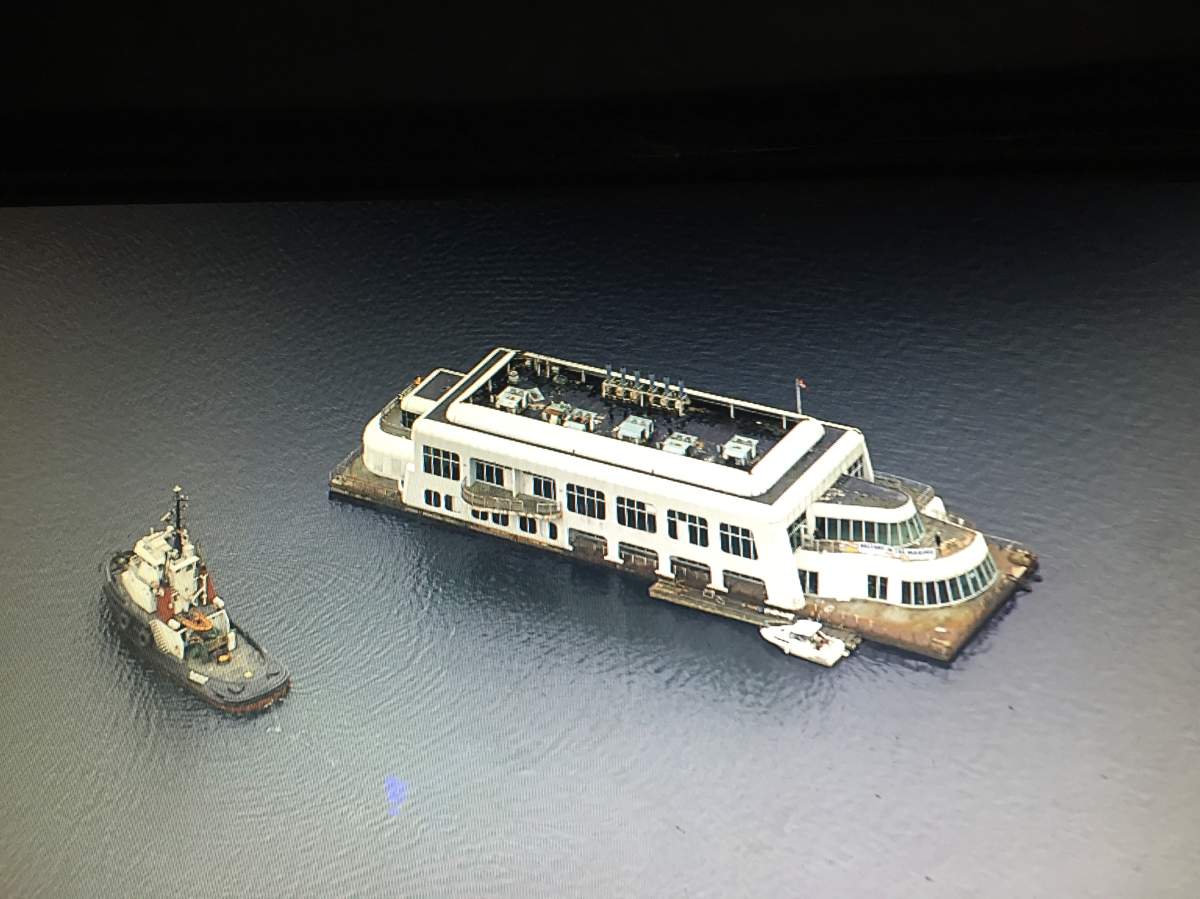 McBarge is on the move to its new home - image