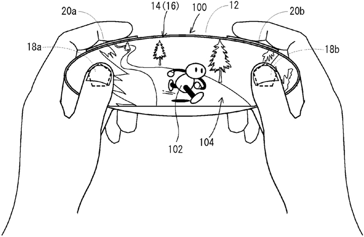 The patent, first filed by the gaming company in June, outlines a handheld device that combines joystick controls with a touchscreen display.