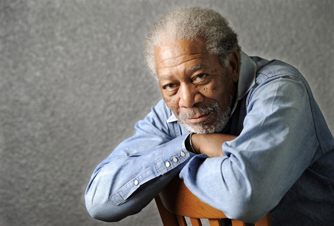  In this April 25, 2011, file photo, actor Morgan Freeman poses for a portrait in Los Angeles. Freeman said he was aboard his plane when it had to make an unexpected landing in Tunica, Miss., Saturday, Dec. 5, 2015, but nobody was injured. 