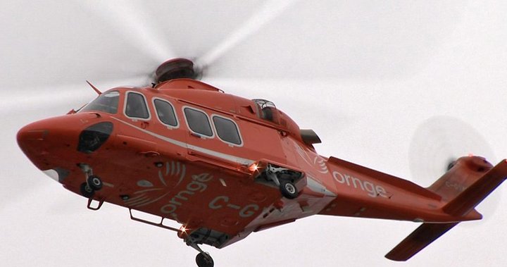 Моторна шейна е транспортирана с хеликоптер до болница след катастрофа