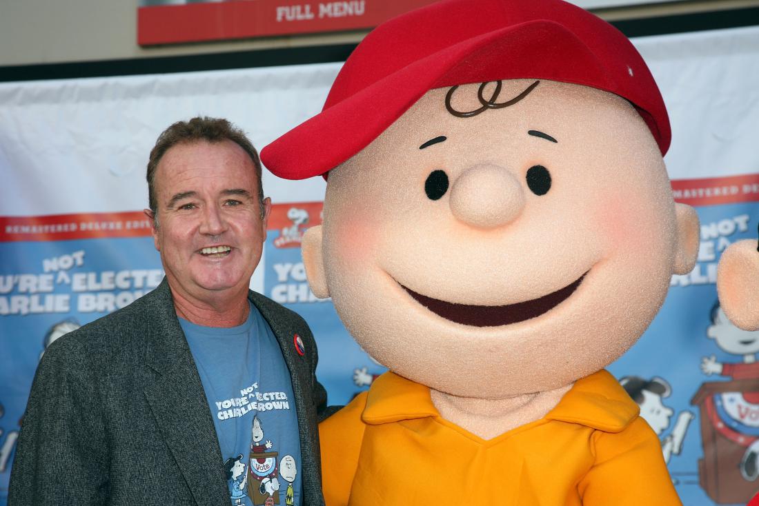 Peter Robbins and "Charlie Brown" attend a Warner Home Video event on October 7, 2008.
