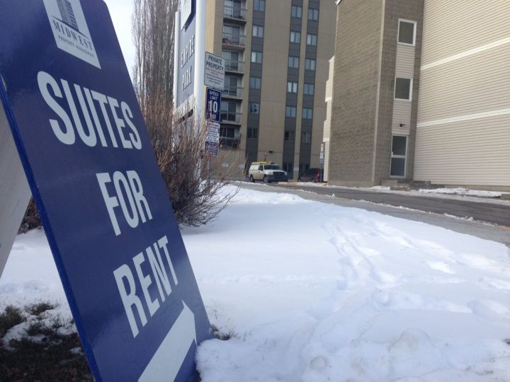 File: Rental sign in Edmonton.