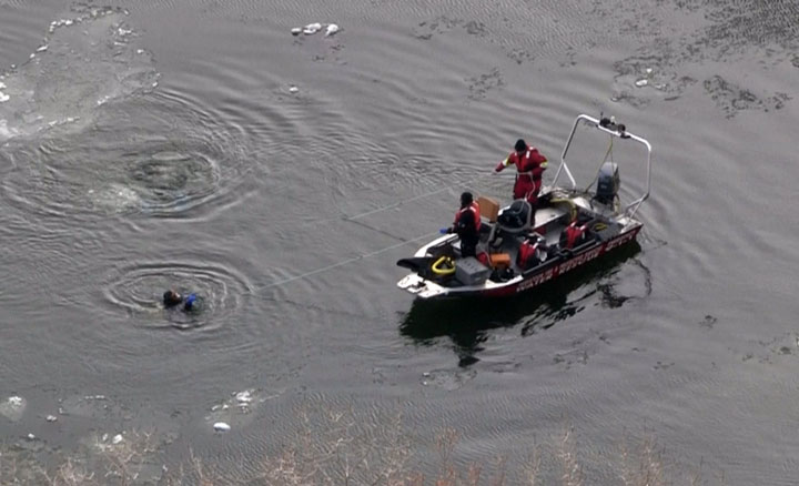 Members of the Saskatoon Fire Department river rescue are searching for a man who police believe may have jumped into the river Wednesday.