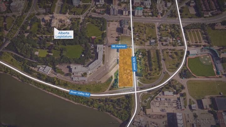 The province has been eyeing city-owned land at 96 Avenue and 105 Street N.W. The City of Edmonton has assessed the land the province is trying to buy at $13-million.