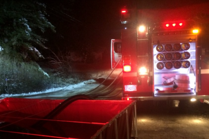 A home was destroyed and a man was pulled out from the burning structure by RCMP on December 21. 