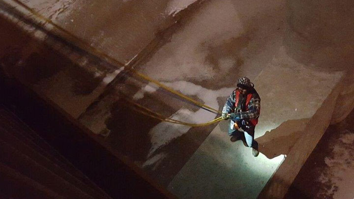 Saskatoon firefighters had to use a rope rigging system to rescue a man at the Circle Drive South Bridge.