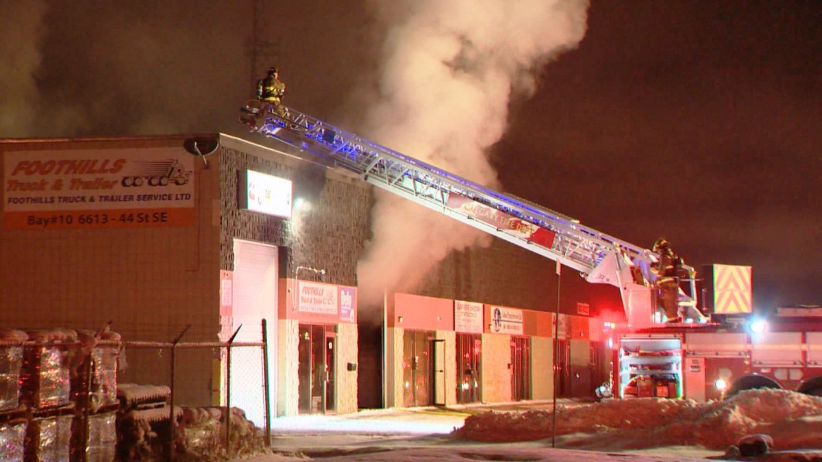 Firefighters respond to a fire in the 6600 block of 44 Street S.E. on Thursday, Dec. 17, 2015. 