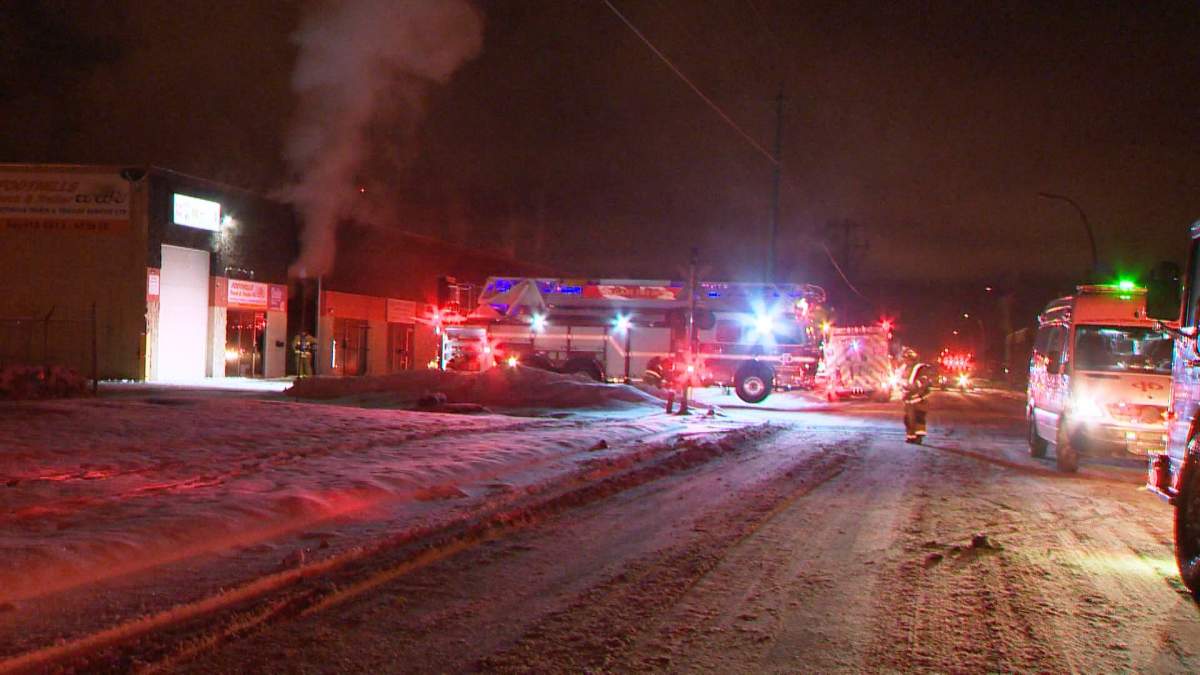 Firefighters respond to a fire in the 6600 block of 44 Street S.E. on Thursday, Dec. 17, 2015.