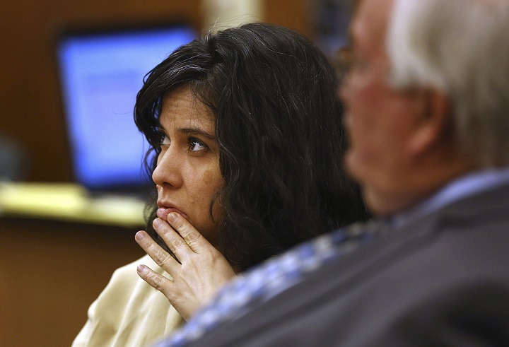 In this Dec. 2, 2015 file photo, Sophia Richter looks on during closing arguments during her and her husband Fernando Richter's trial at Pima County Superior Court Wednesday, Dec. 2, 2015, in Tucson, Ariz. 