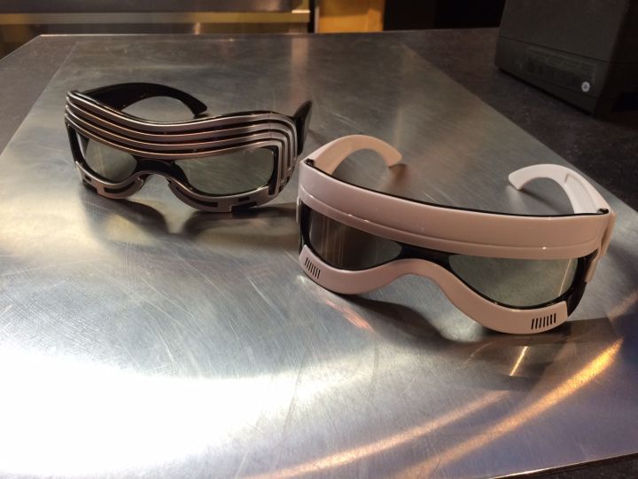 The theatre is selling 3D glasses in the style of a Storm Trooper and Kylo Ren.