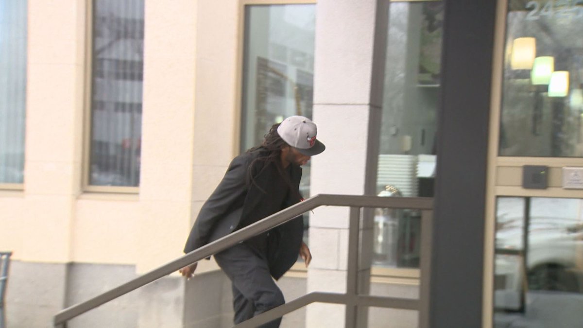 Rider receiver Taj Smith appeared in the Court of Queen's Bench Monday morning in Regina.