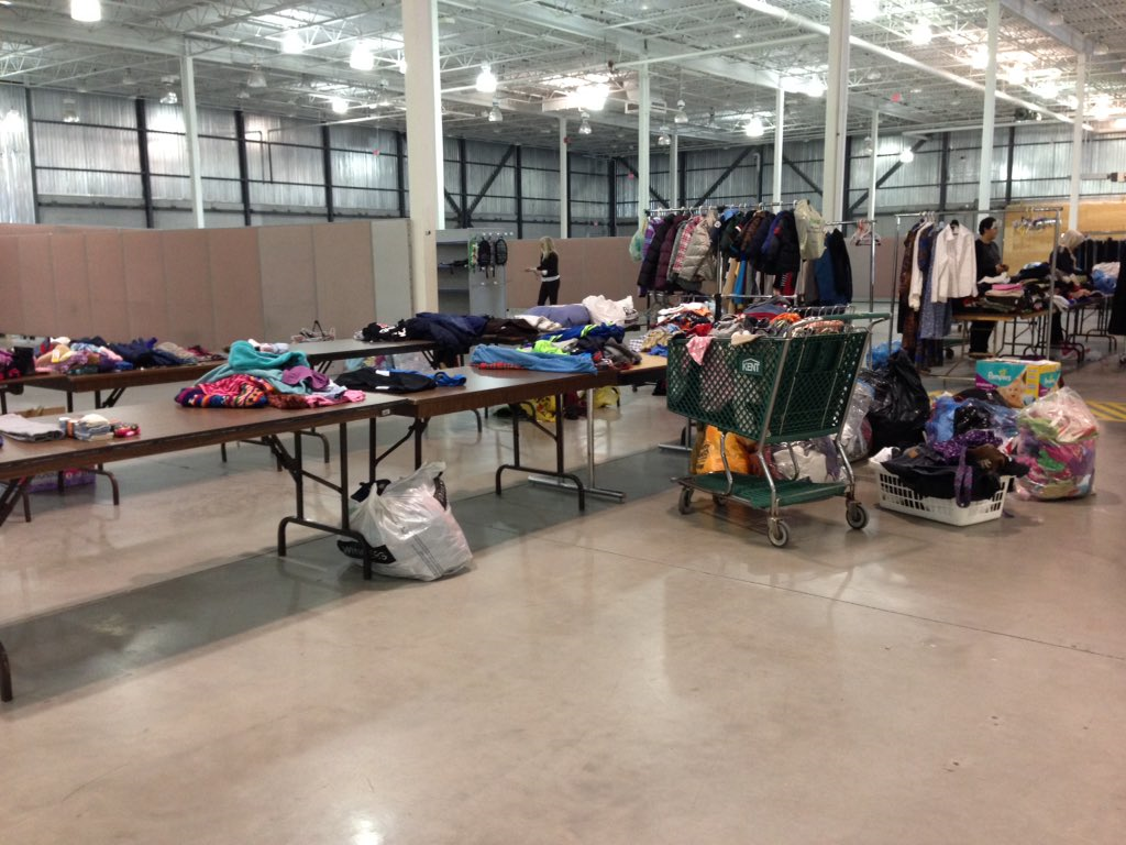 A look inside the Refugee Donation Drop-Off Centre in  Halifax. 