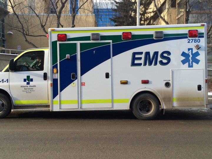 An Alberta Health Services ambulance seen in Edmonton