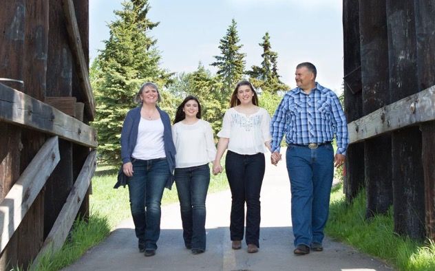 John Garley, seen here with his wife Janine and their daughters. 