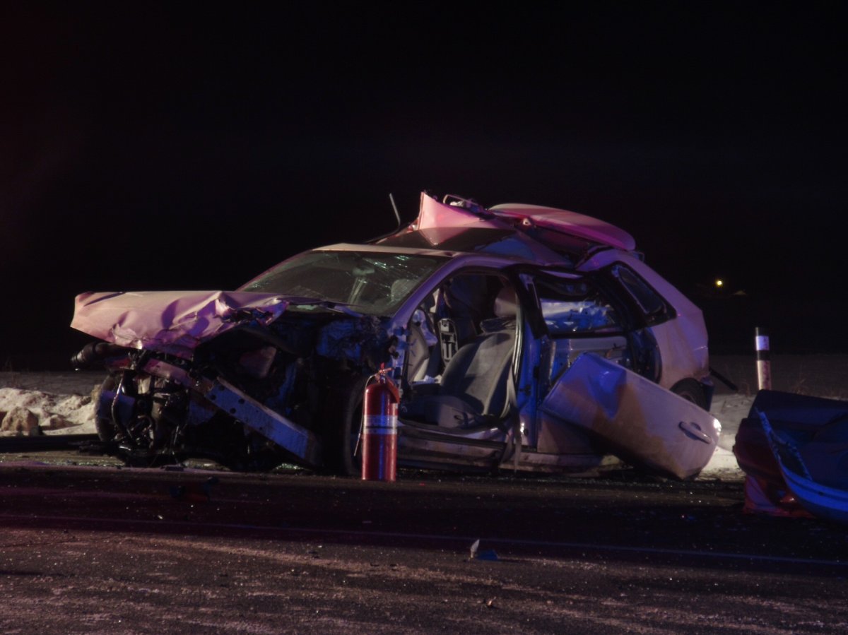 A woman was pulled from her sedan after a multi-vehicle crash on Hwy 22X and RR 285 Thursday evening.