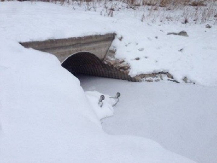 This culvert was found to be leaking untreated sewage into the Red River in January.