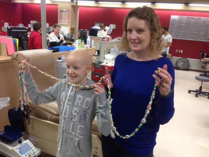 Aidan Sheets, a pediatric oncology patient and blood recipient at Stollery Children's Hospital shares the story of her beads.  
