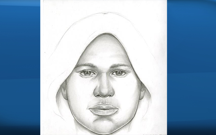 A sketch of the suspect in a January 5 attempted armed robbery of the Campbellton McDonald's. 