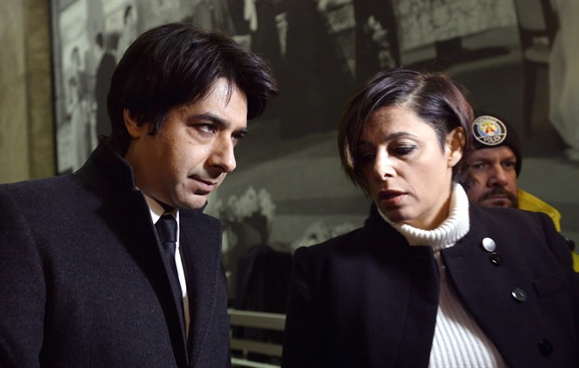 Jian Ghomeshi, left, and his lawyer Marie Henein arrive at court in Toronto on Jan. 8, 2015. 